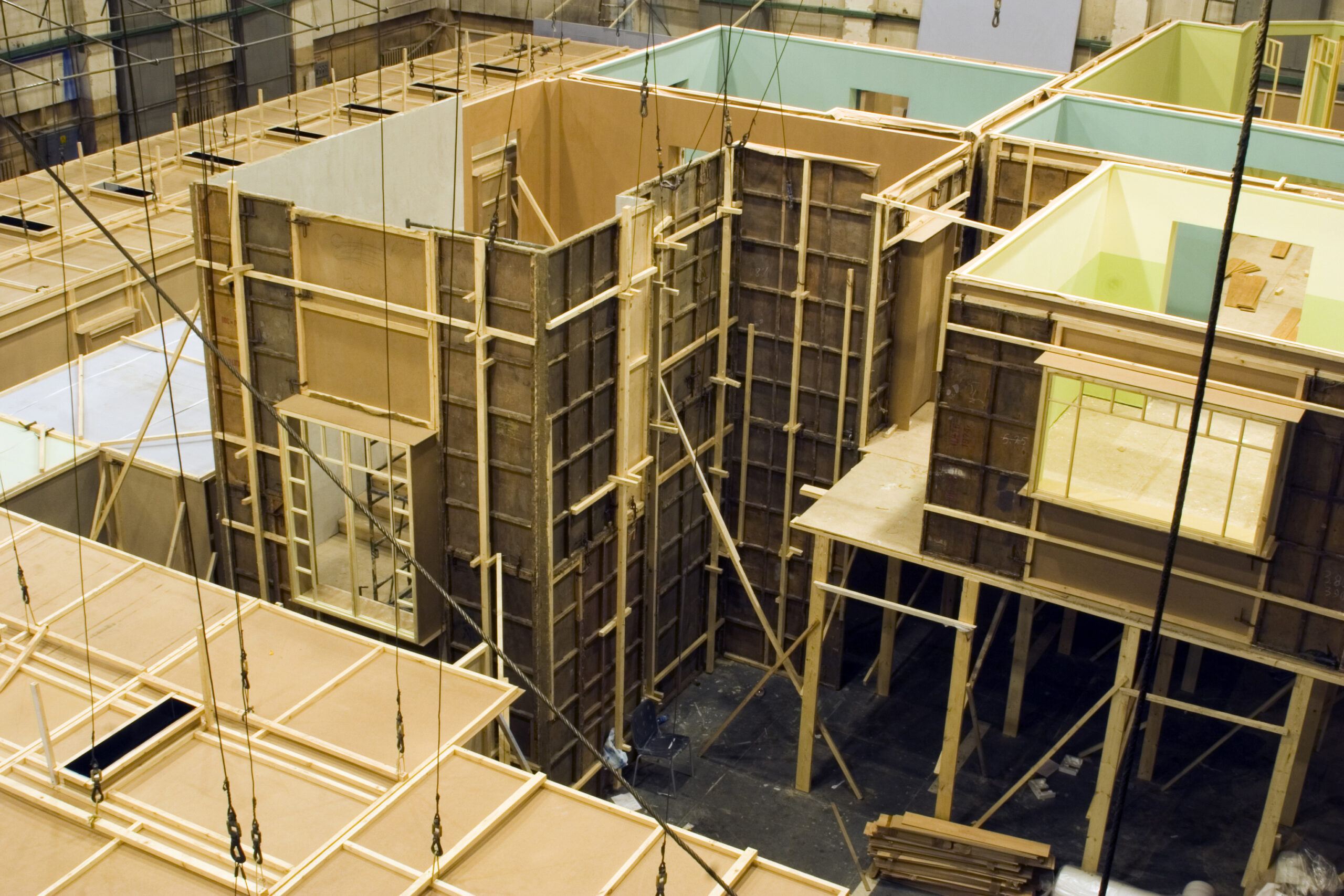Image of construction of film set