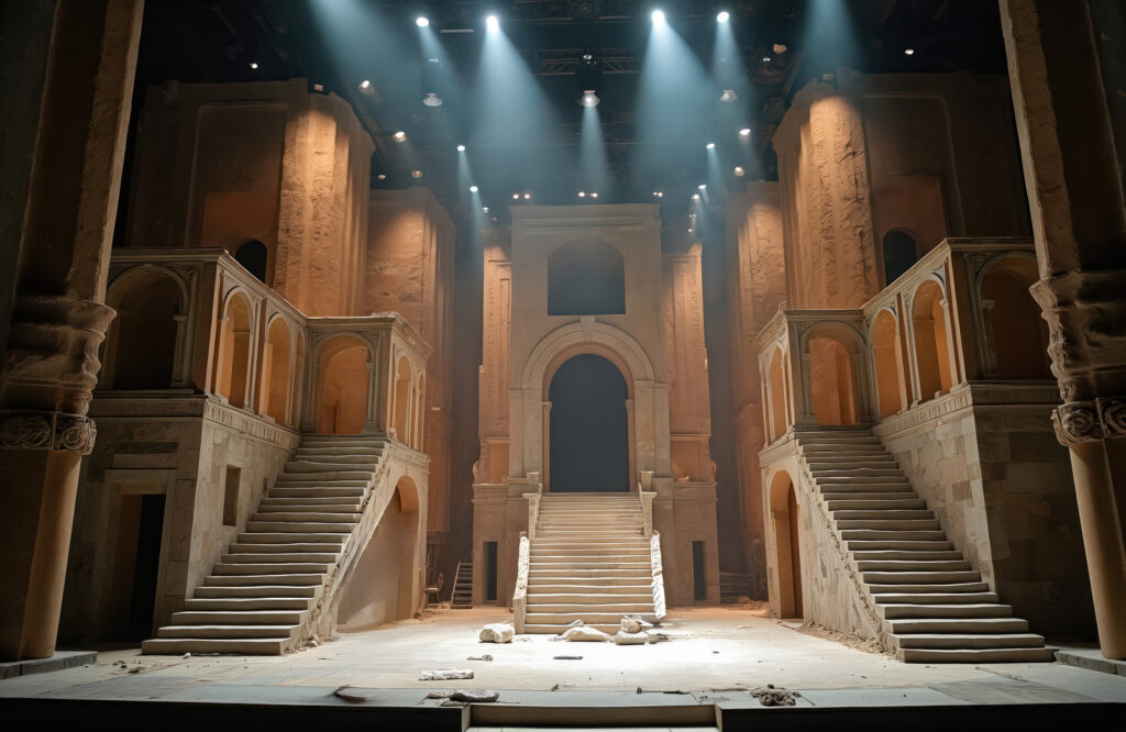 Image of a grand temple like set